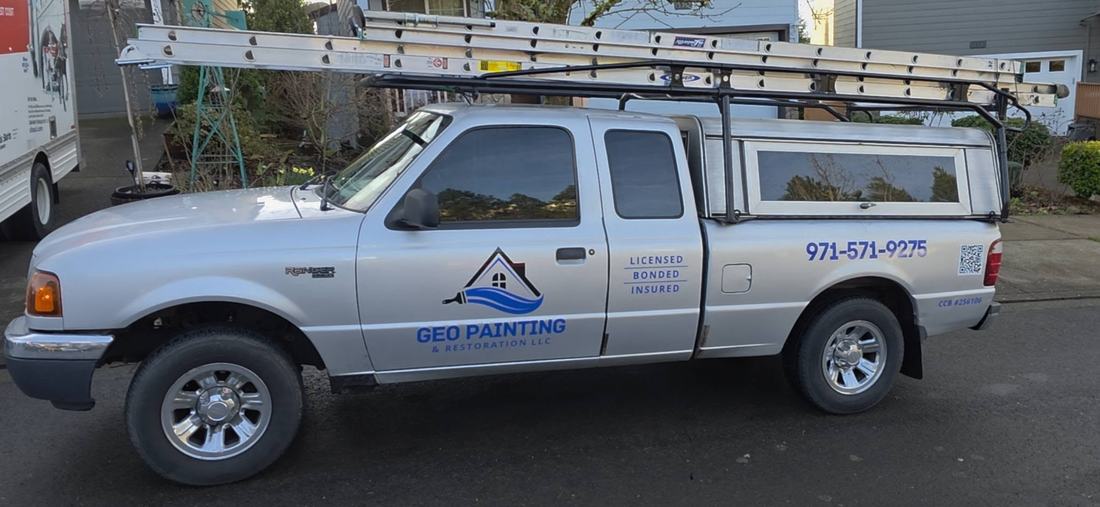 Company truck lettering